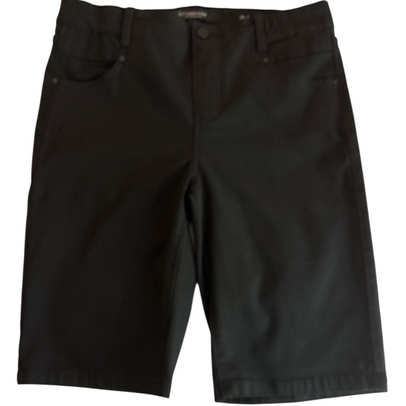 Liverpool Pants - LIVERPOOL black Bermuda shorts, pull on with button.  Cruiser style.  Size 10.